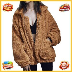Oversized Faux Fur Shacket Cozy Winter Jacket Y2K Chic Boyfriend Style